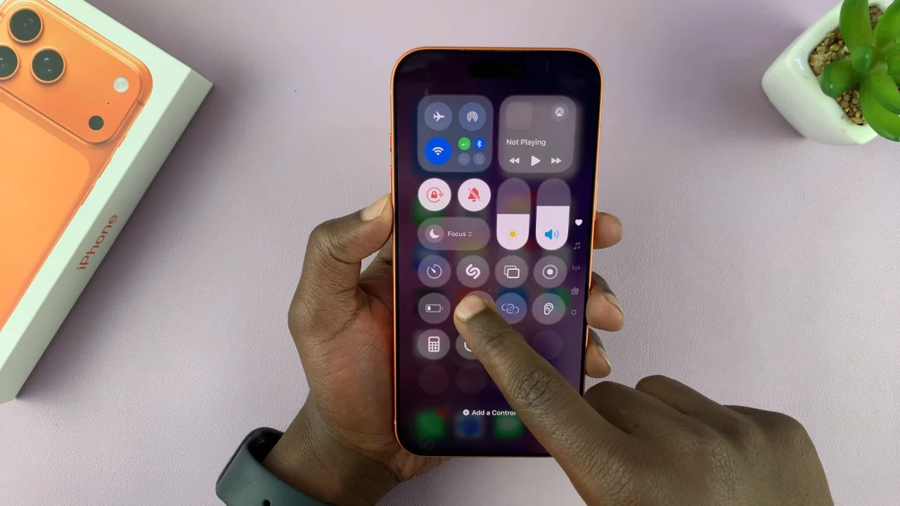 Add Flashlight From Control Center On iPhone 17 Pro