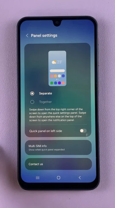 How To Separate Notifications & Quick Settings On Galaxy A17 5G
