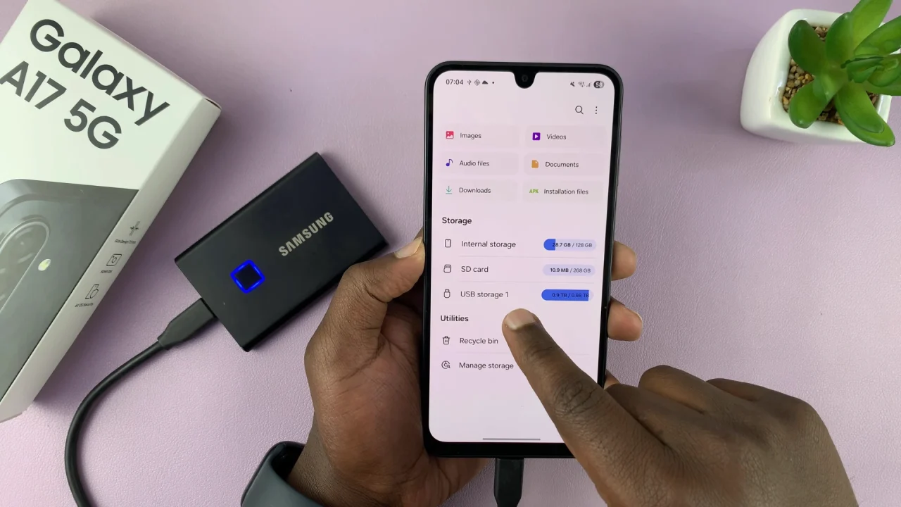 Connect External SSD To Samsung Galaxy A17 5G