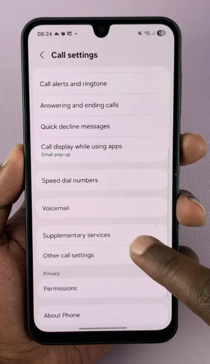 Supplementary Services On Galaxy A17