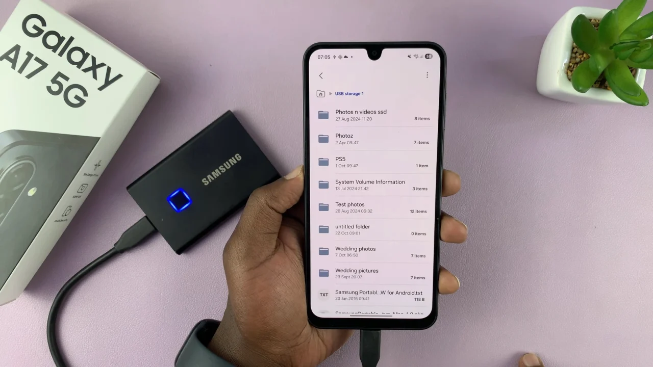 SSD Contents On Samsung Galaxy A17 5G