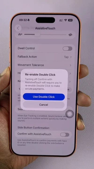 Turn OFF Confirm with AssistiveTouch