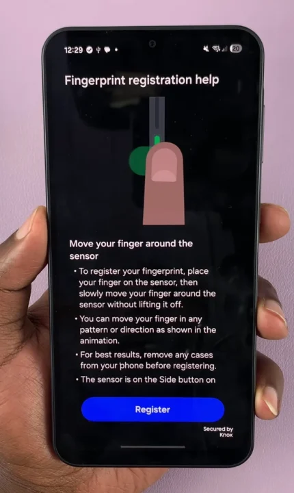 Add a Second Person's Fingerprint On Galaxy A17 5G