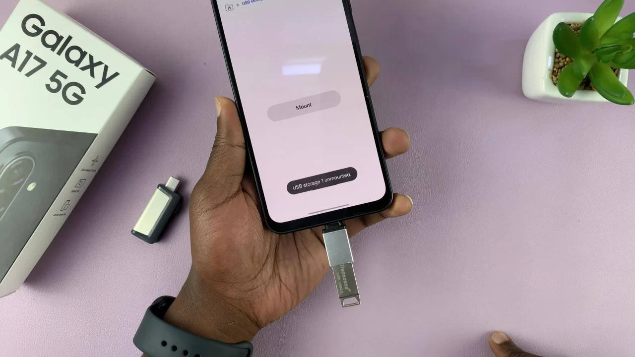 Safely Eject USB Flash Drive On Galaxy A17