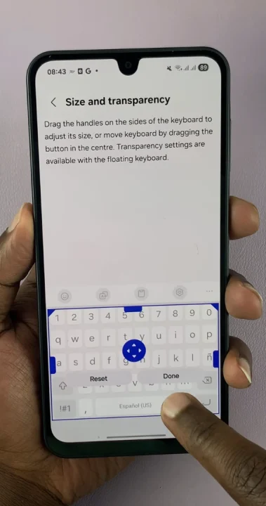 Reset Keyboard To Default Size On Samsung Galaxy A17 5G