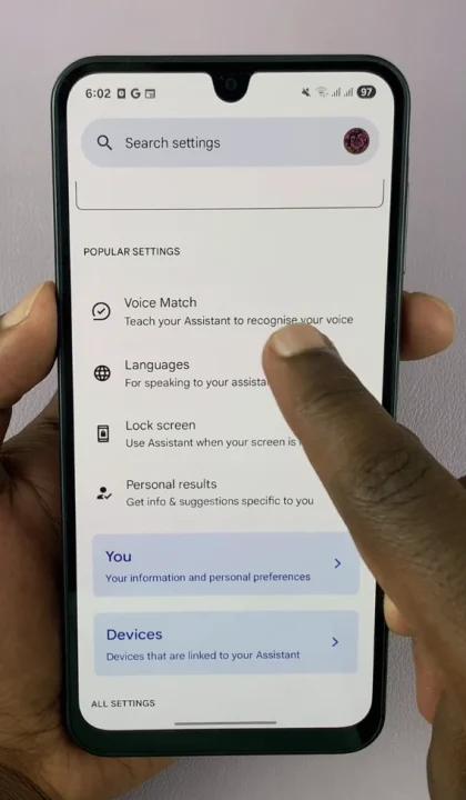How To Enable Voice Match On Samsung Galaxy A17 5G
