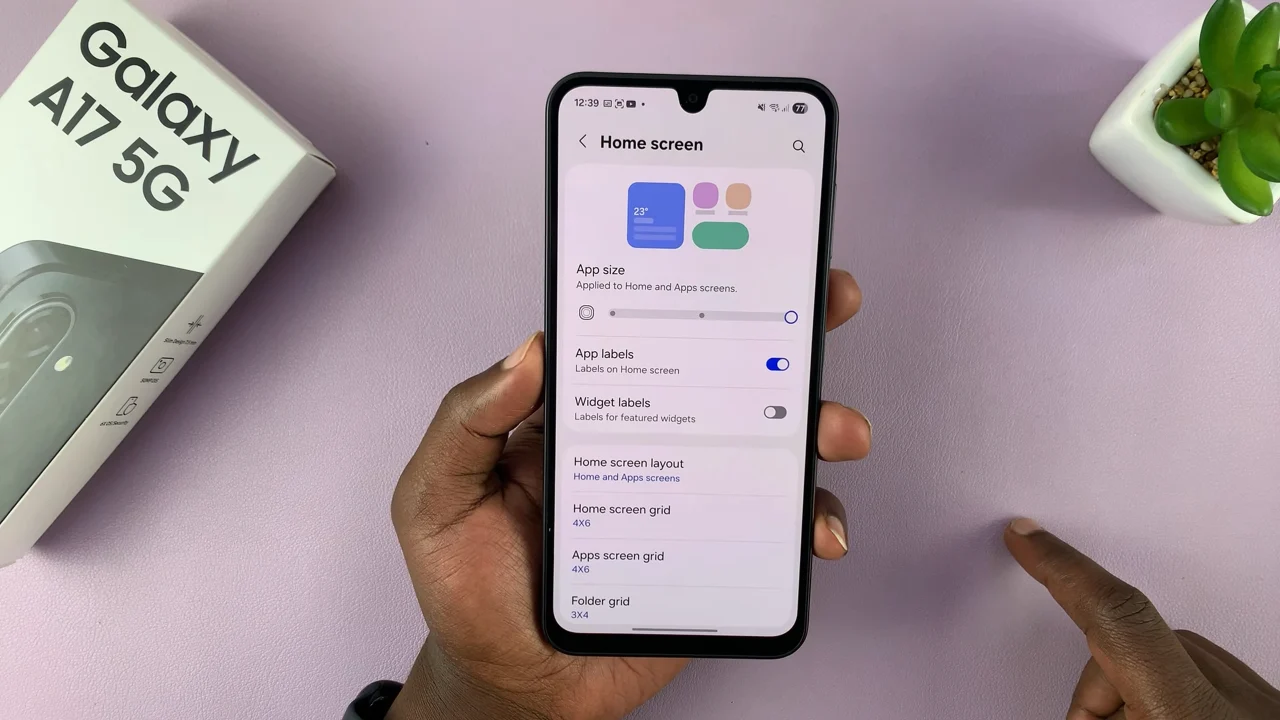 How To Adjust App Icons Size On Samsung Galaxy A17 5G