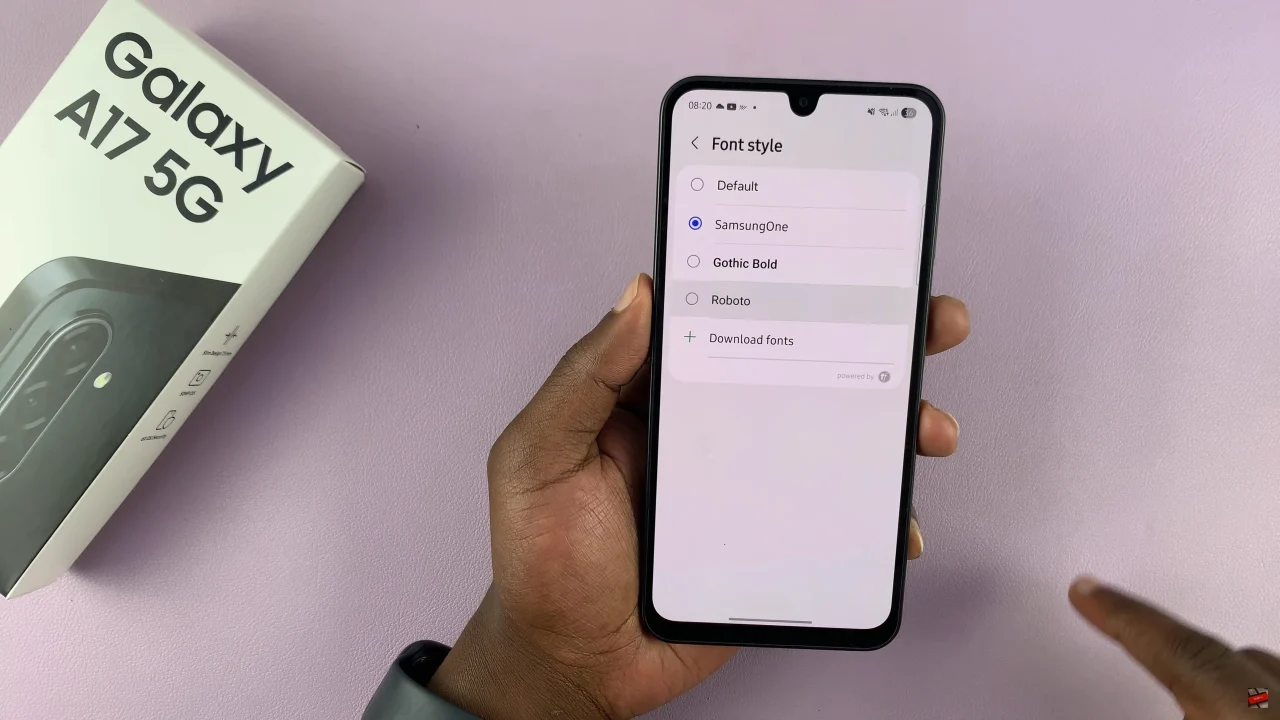 How To Change Font Style On Samsung Galaxy A17 5G