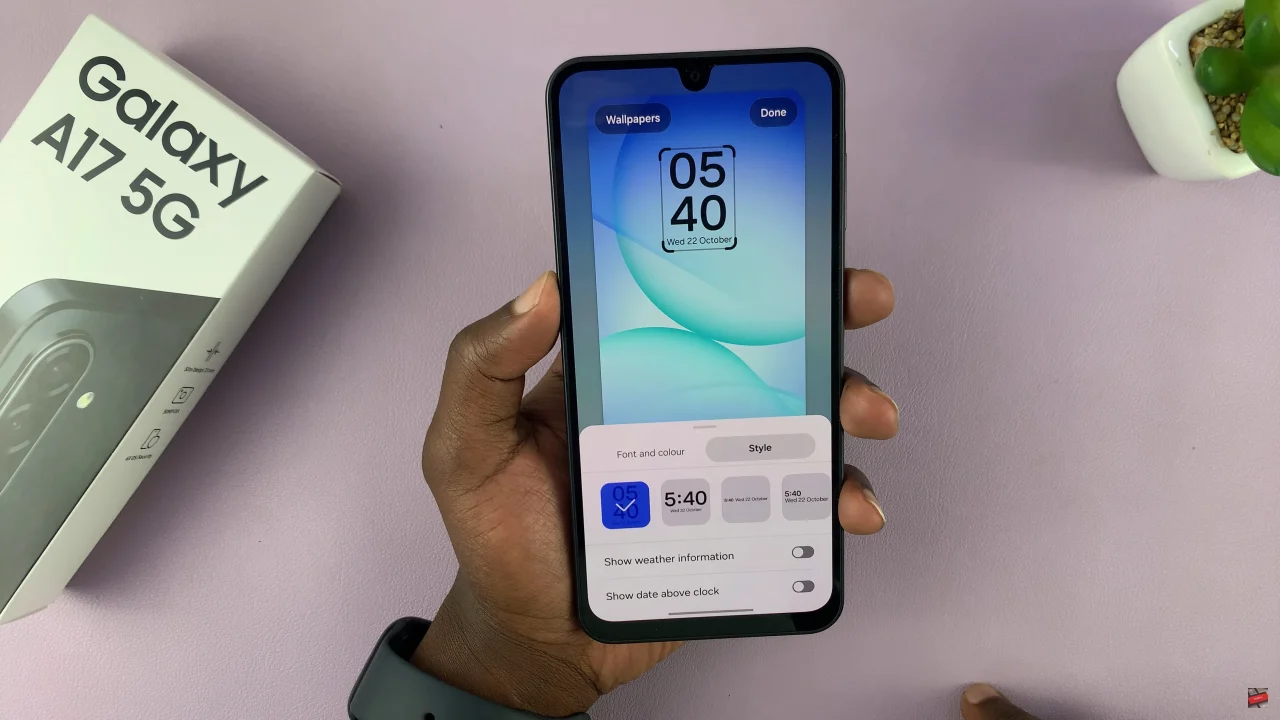 How To Change Lock Screen Clock Style On Samsung Galaxy A17 5G