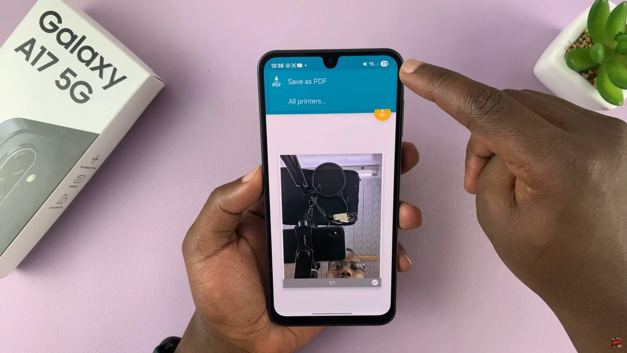 How To Convert Photo To PDF Document On Samsung Galaxy A17 5G