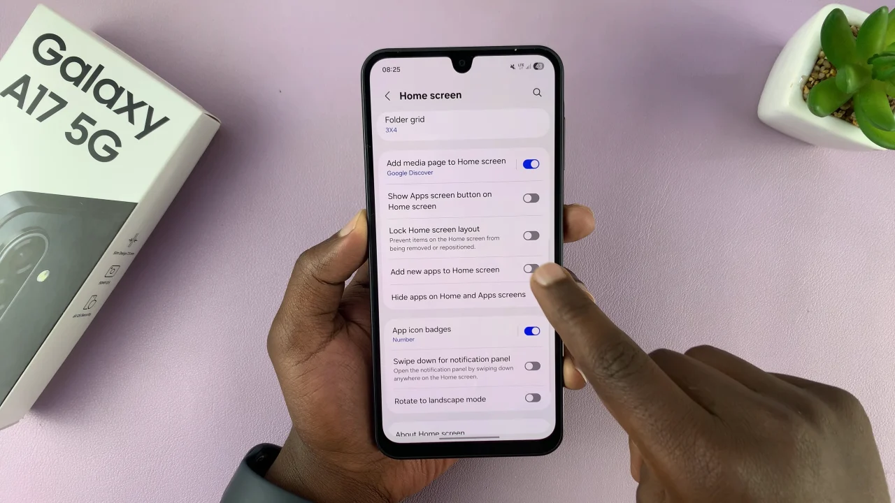 How To Enable Add New Apps To Home Screen On Galaxy A17 5G