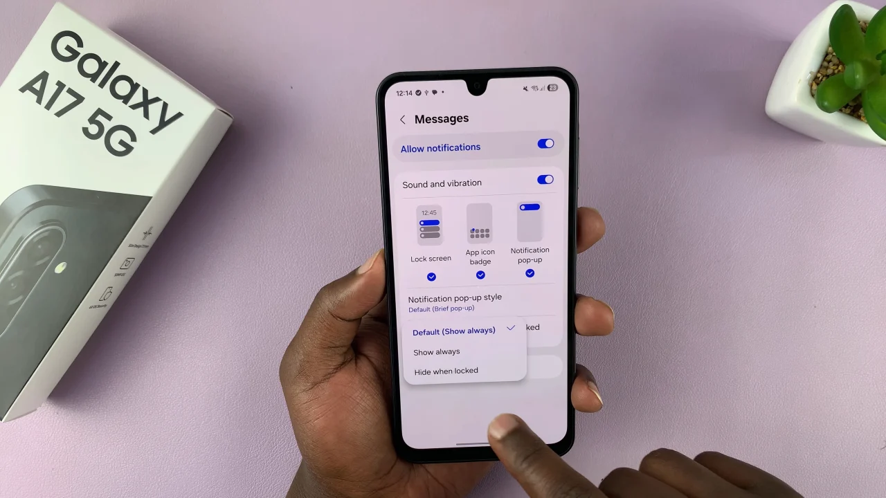 How To Hide Message Contents From Lock Screen On Galaxy A17 5G