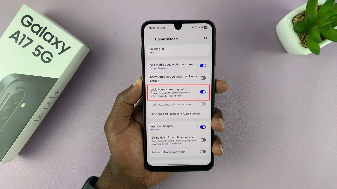 How To Lock Home Screen Layout On Samsung Galaxy A17 5G