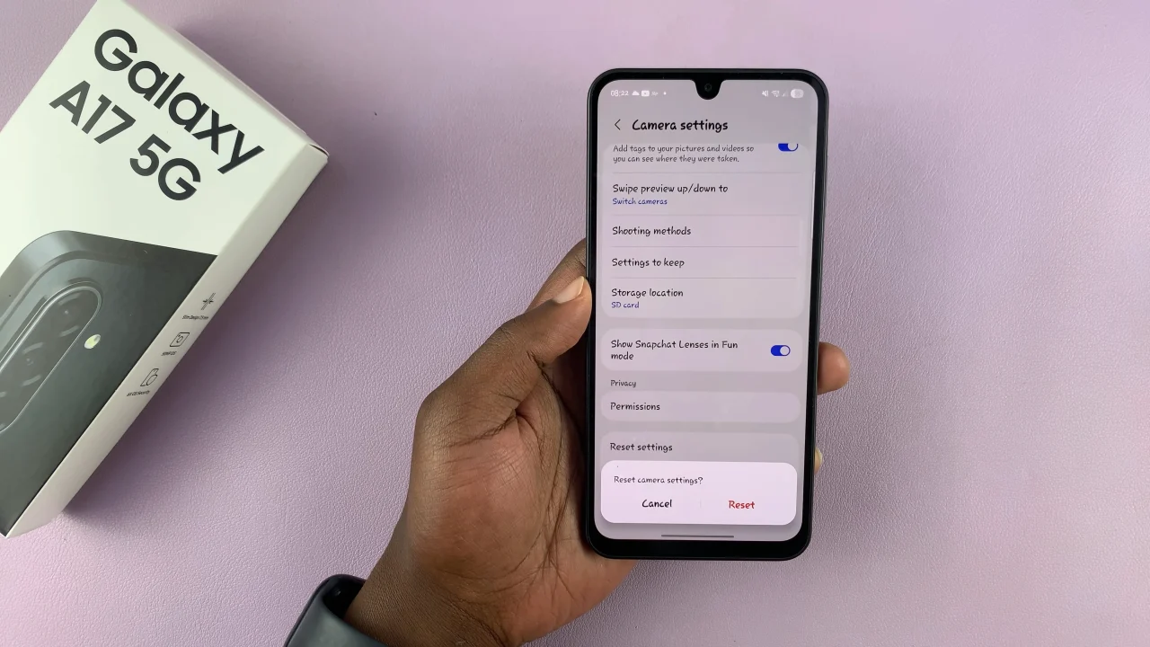How To Reset Camera Settings On Samsung Galaxy A17 5G