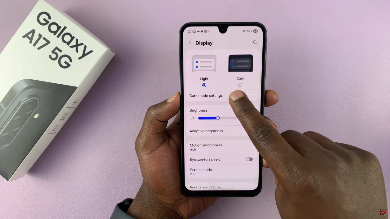 How To Schedule Dark Mode On Samsung Galaxy A17 5G