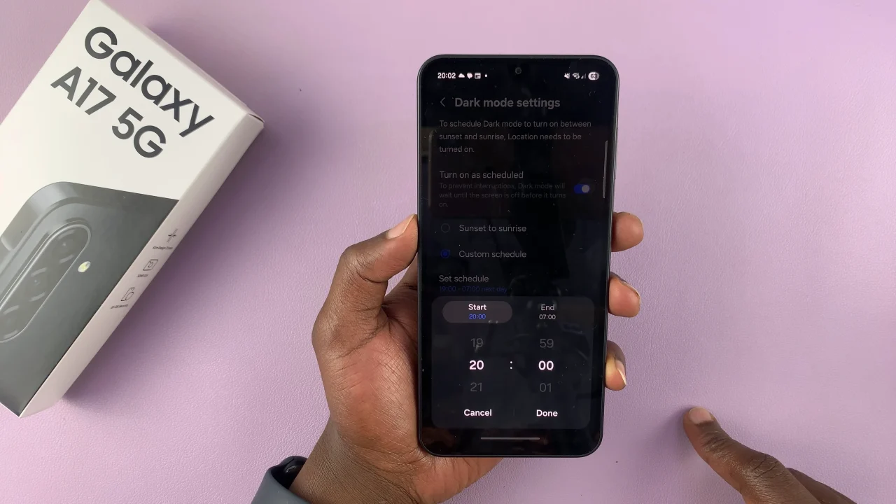 How To Schedule Dark Mode On Samsung Galaxy A17 5G