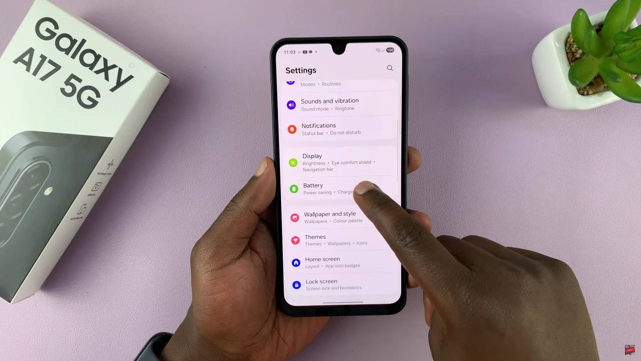 How To Show Battery Percentage On Samsung Galaxy A17 5G