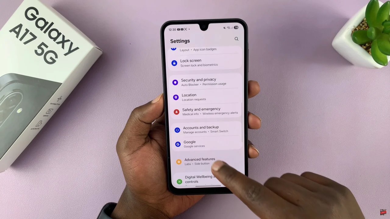 How To Take Screenshots With Palm Swipe On Samsung Galaxy A17 5G