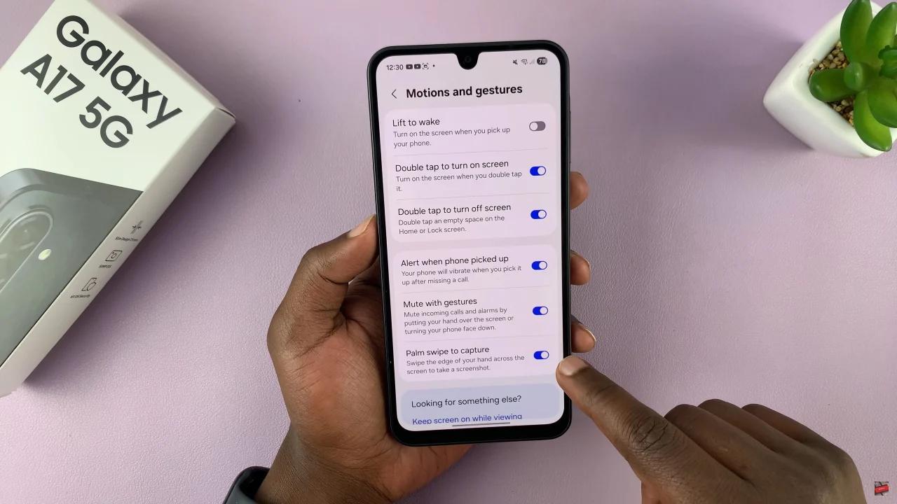 How To Take Screenshots With Palm Swipe On Samsung Galaxy A17 5G