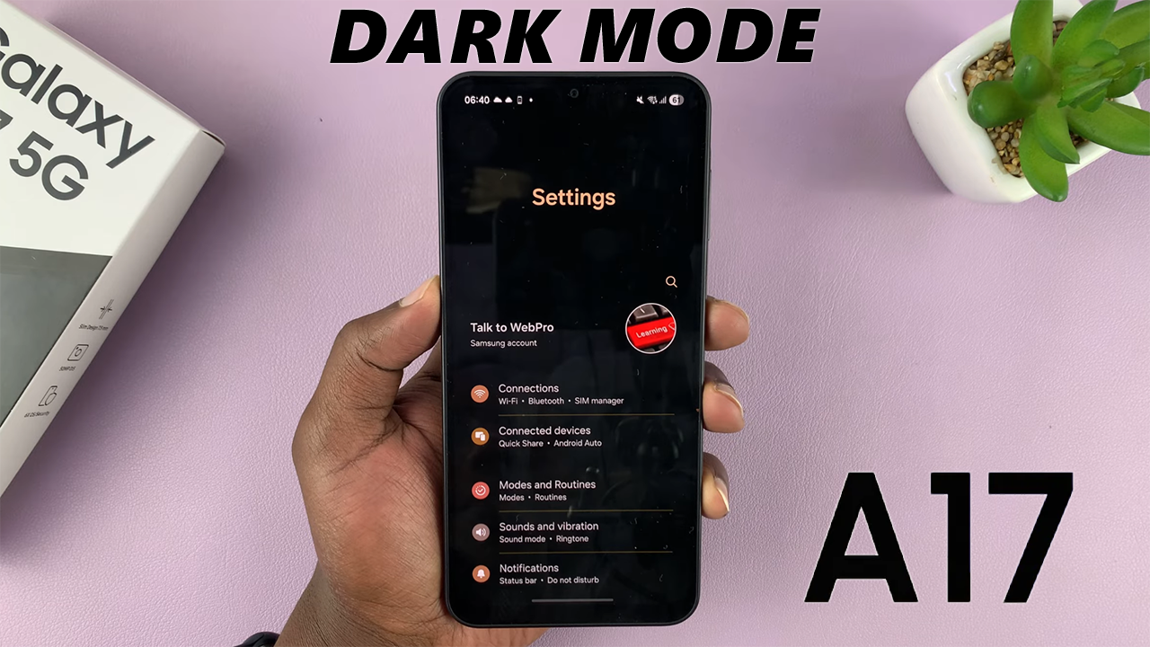 How To Enable / Disable Dark Mode On Samsung Galaxy A17 5G