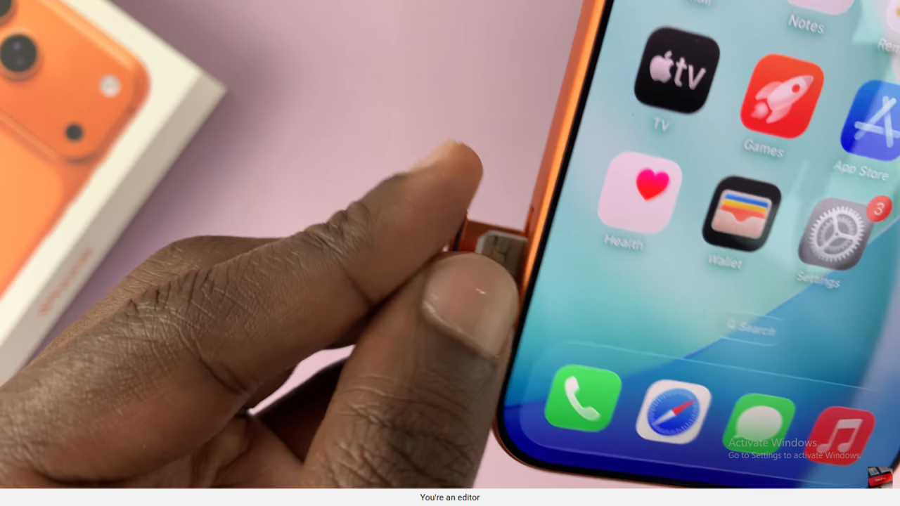 Insert SIM Card In iPhone 17 / 17 Pro