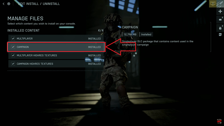 Uninstall Campaign Mode In Battlefield 6