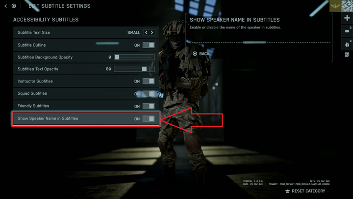 Turn 'Show Speaker Name In Subtitles' OFF In Battlefield 6