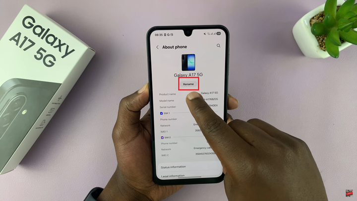 Rename Samsung Galaxy A17 5G
