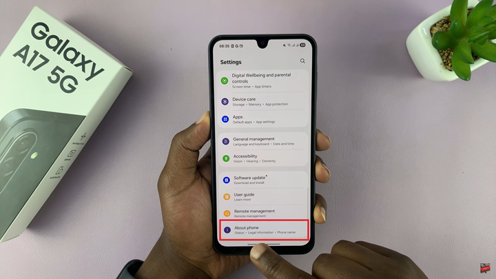 Rename Samsung Galaxy A17 5G