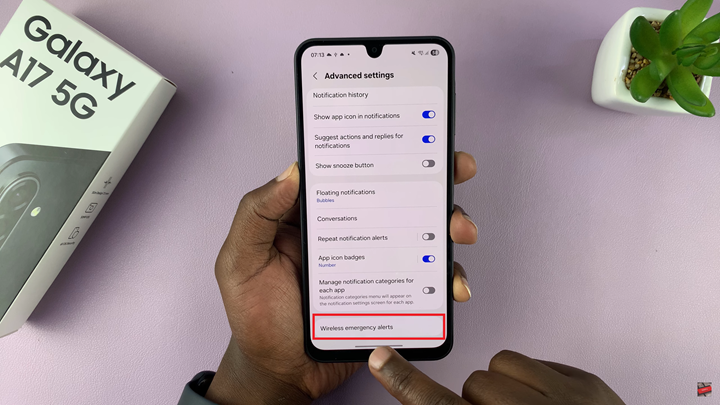 Enable Emergency Alerts On Samsung Galaxy A17 5G