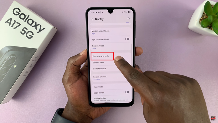 Change Font Size On Samsung Galaxy A17