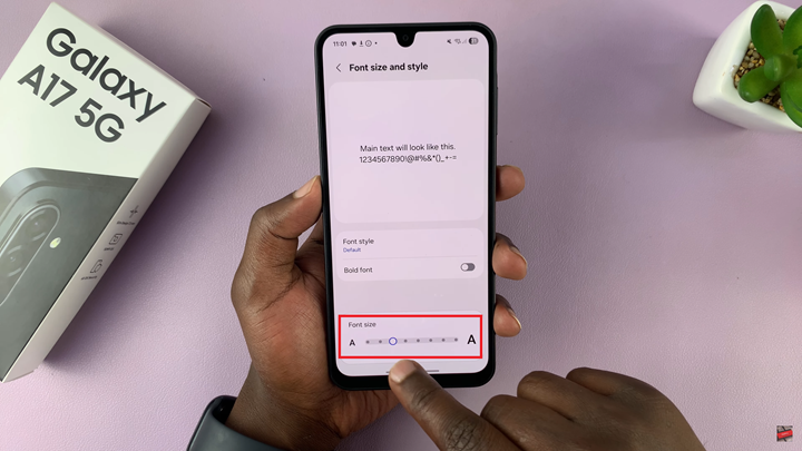 Change Font Size On Samsung Galaxy A17