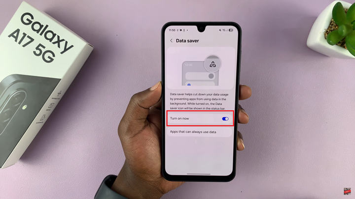 Enable Data Saver On Samsung Galaxy A17