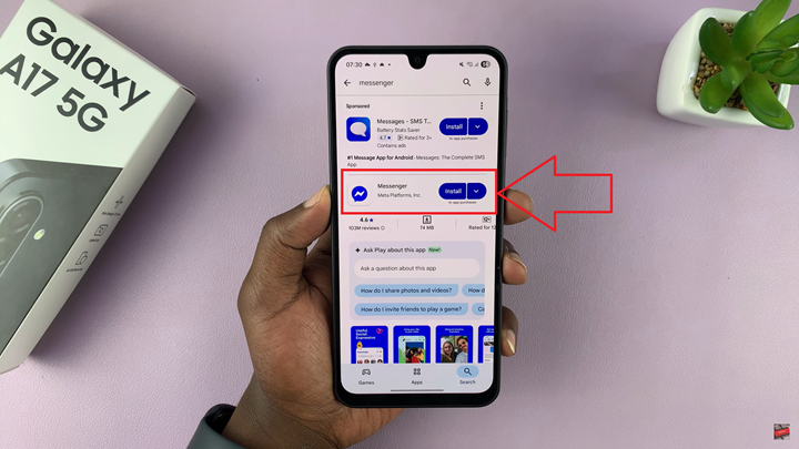 Install Facebook Messenger On Samsung Galaxy A17 5G