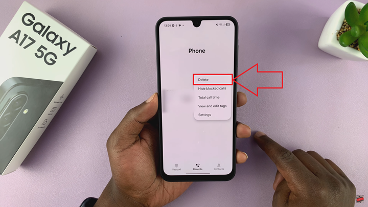 Delete Call History On Samsung Galaxy A17 5G