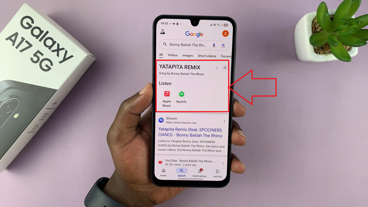 Use Song Search On Samsung Galaxy A17