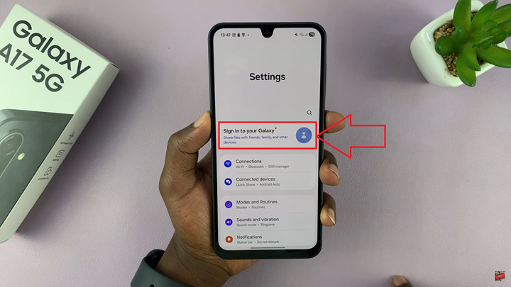 Add Samsung Account To Samsung Galaxy A17 5G