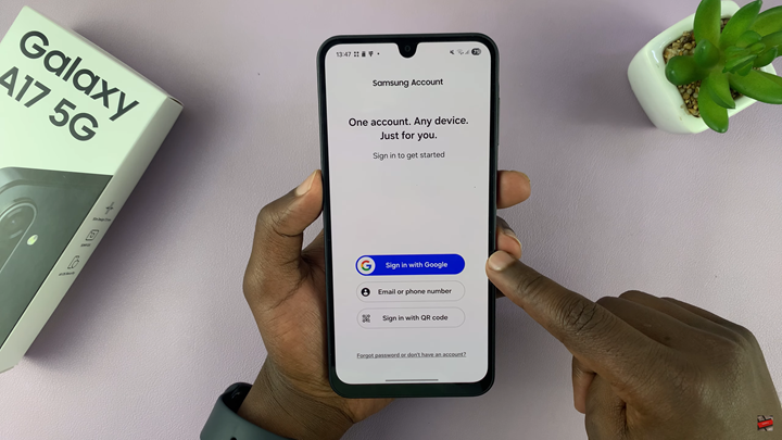Add Samsung Account To Samsung Galaxy A17 5G