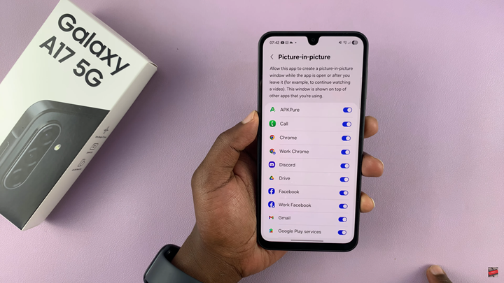 Disable Picture In Picture Mode On Samsung Galaxy A17 5G