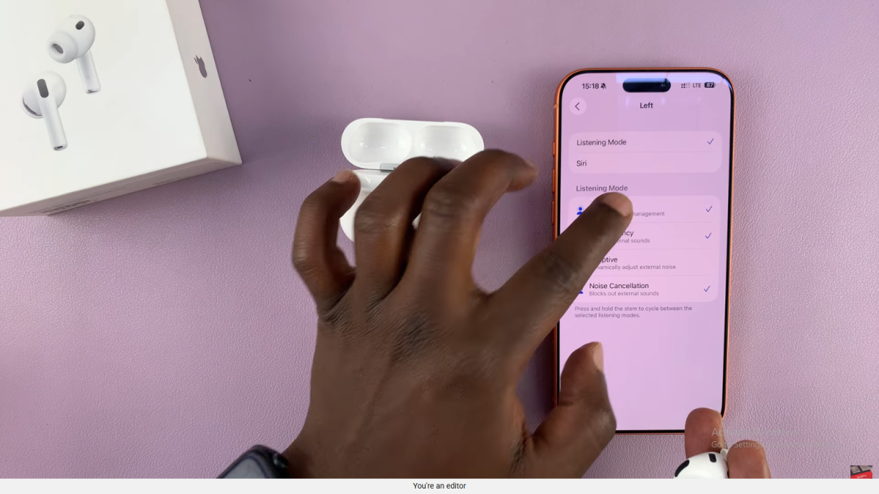 Switch Between ALL Listening Modes On Airpods Pro 3