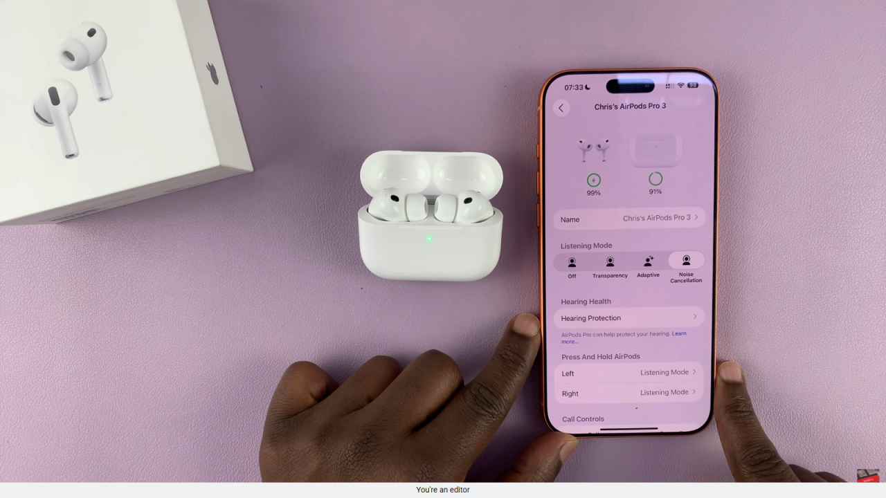 Change Listening Modes On Airpods Pro 3