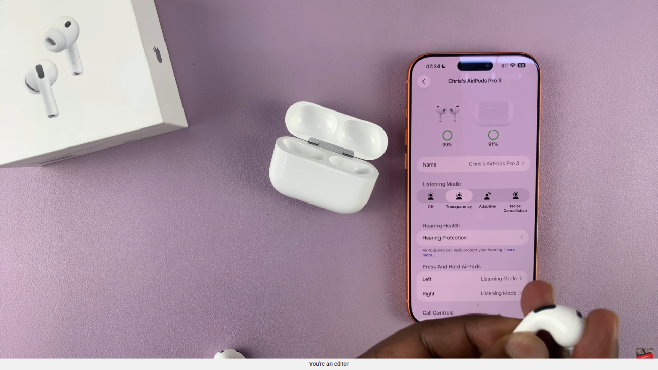 Change Listening Modes On Airpods Pro 3