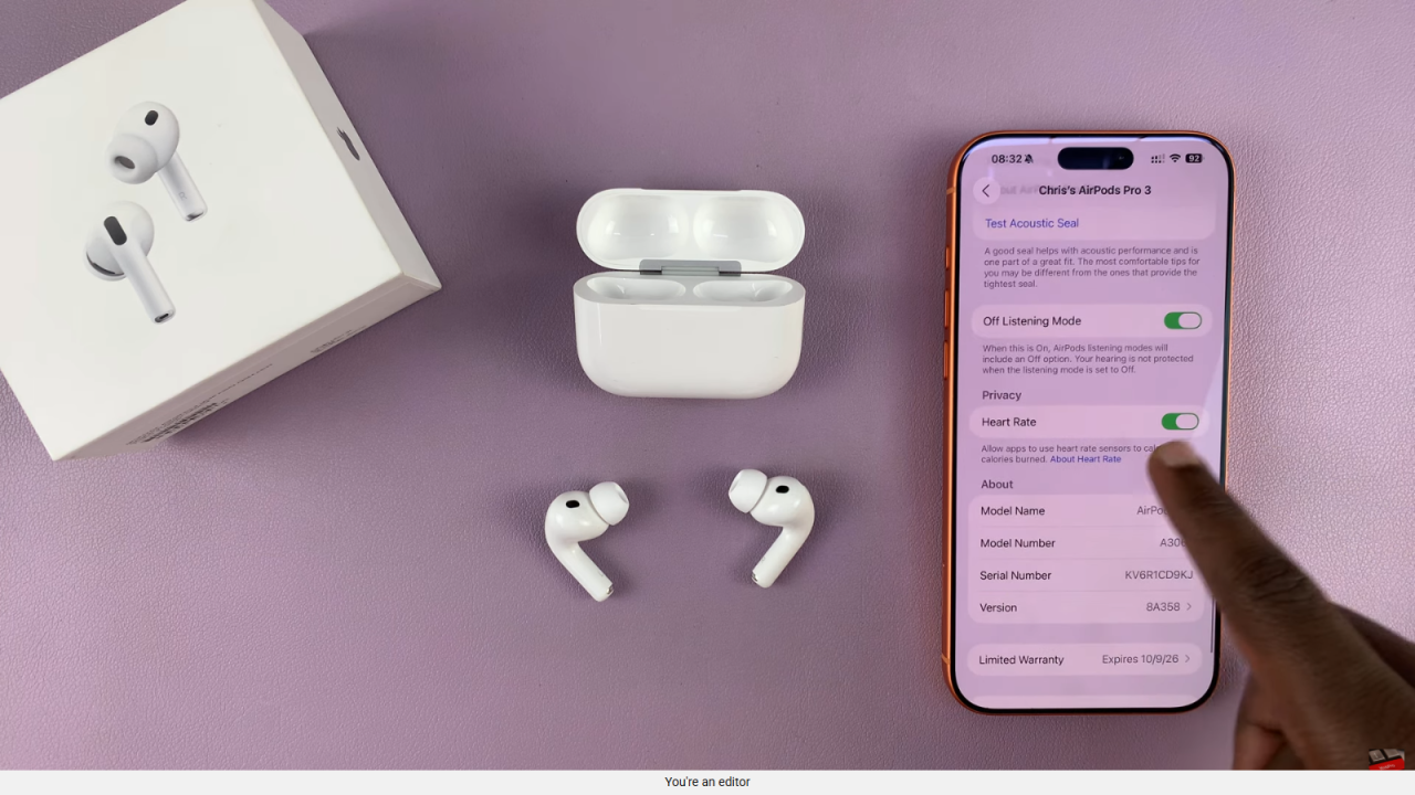 Disable Heart Rate Sensor On Airpods 3
