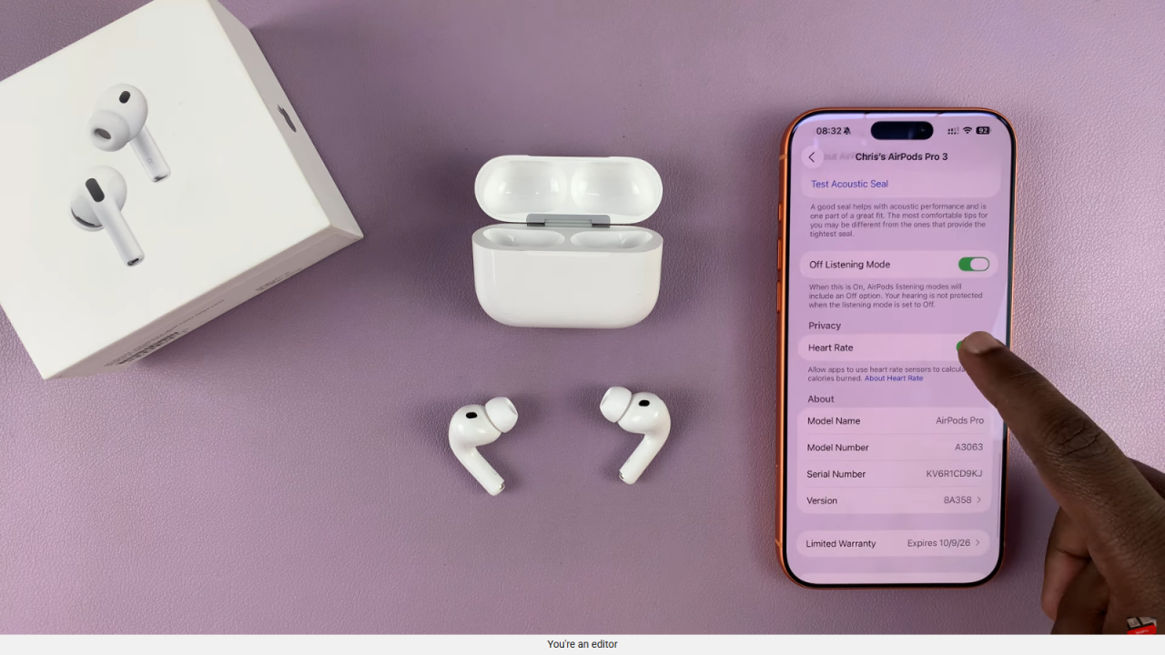 Disable Heart Rate Sensor On Airpods 3