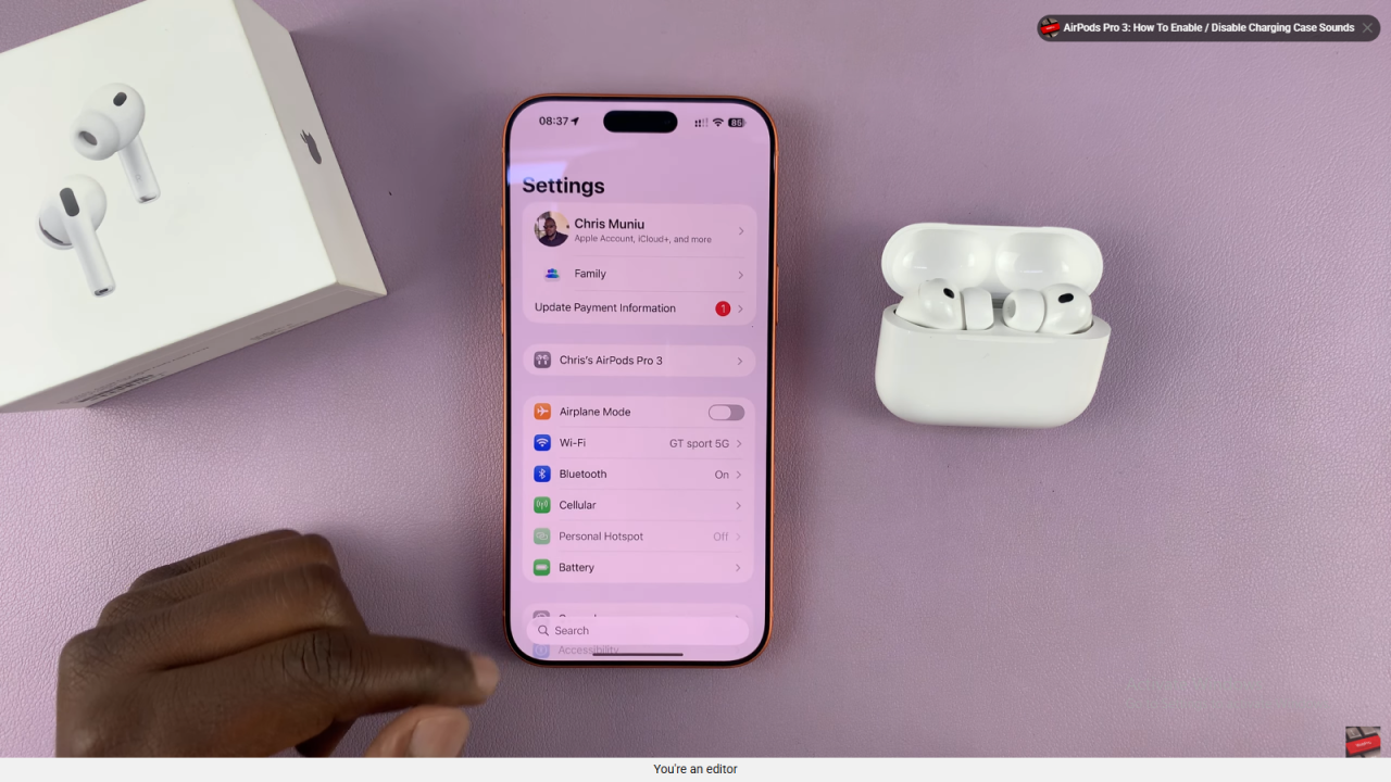 Mute Charging Case Sounds On Airpods 3