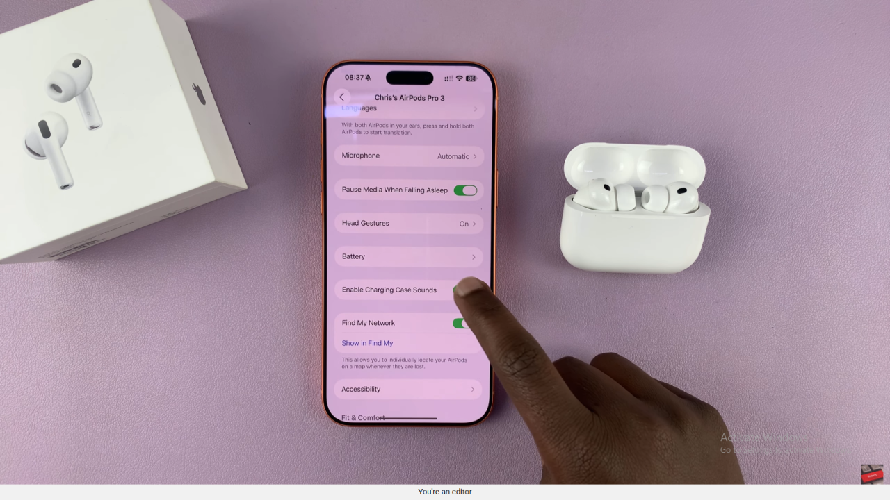 Mute Charging Case Sounds On Airpods 3