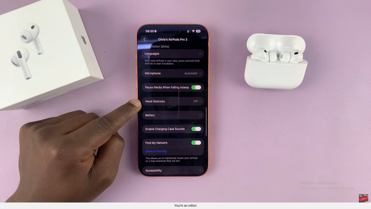 Turn Head Gestures ON / OFF On Airpods 3