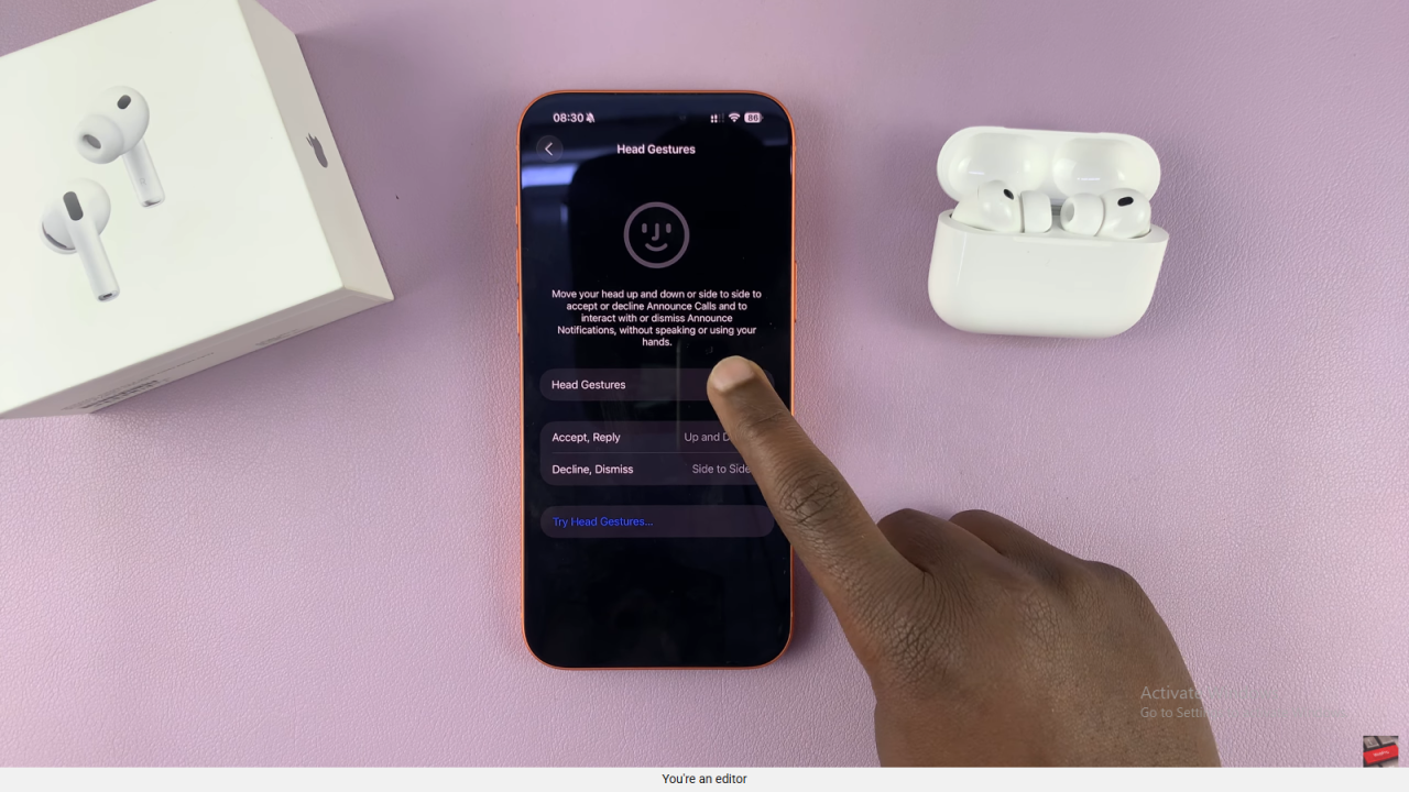 Turn Head Gestures ON / OFF On Airpods 3
