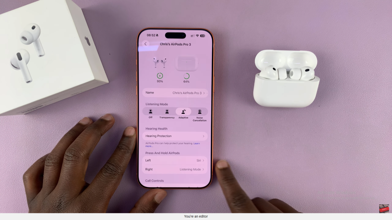 Enable / Disable Volume Swipe Control On Airpods Pro 3