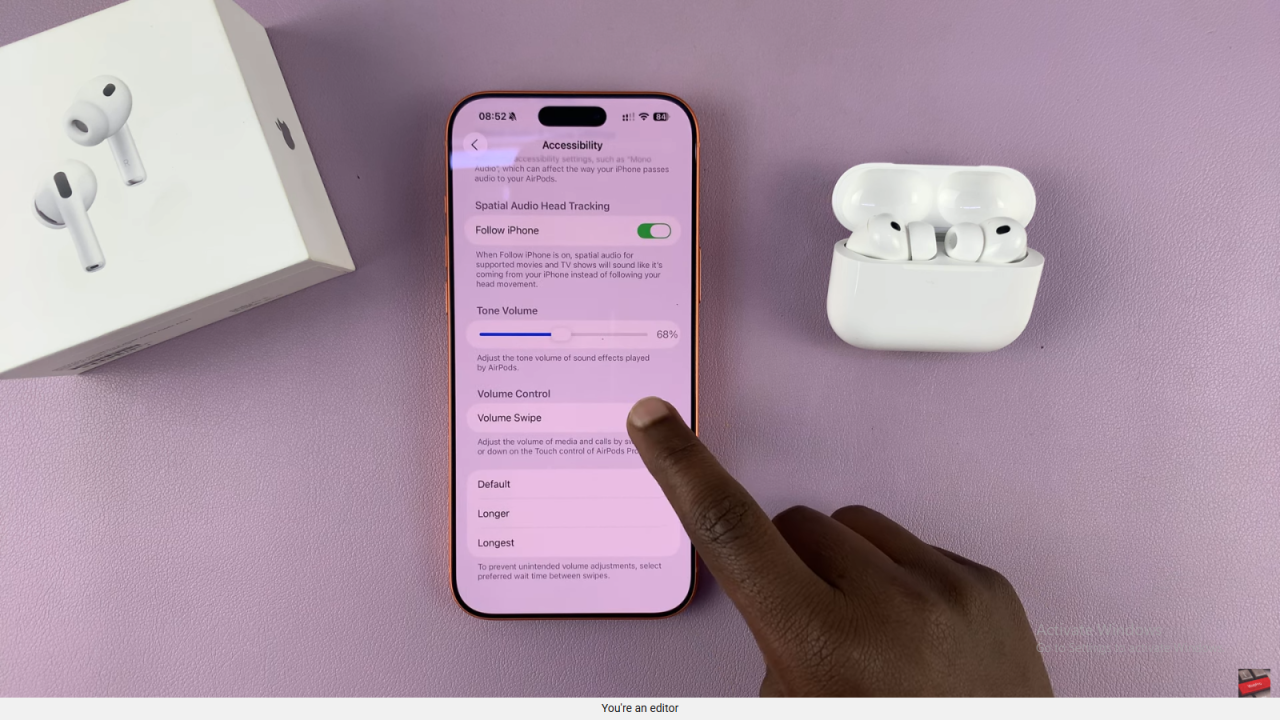 Enable / Disable Volume Swipe Control On Airpods Pro 3